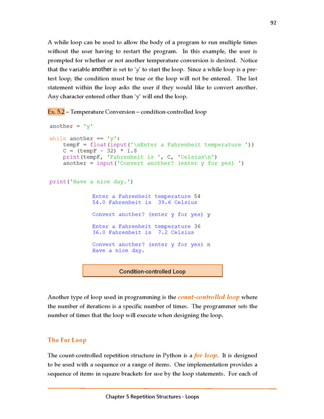 Introduction to Python Programming: Starting Out with IDLE - Repetition Structure- Loops 4